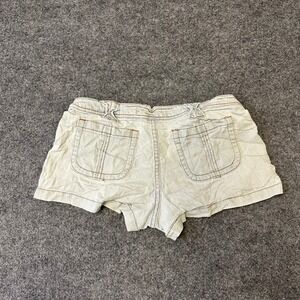 Deb Jeans Shorts Womens Size 13 Light Wash Ramie Cotton Blend Low Rise Y2K Mini